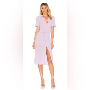 L’Academie The Shirt Dress (Midi) in Lilac